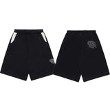 SHOPMOCHO Y2k American Retro Embroidered Pattern Hip-Hop Loose Casual Pants Men And Women Summer Streetwear Spliced Oversized Shorts