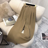 Shopmocho Simple Sleeveless Suit Vest Casual Wide Leg Pants Two-piece Set for Women 2025 New Elegant Suit Set