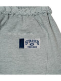 SHOPMOCHO Streetwear Retro Pilot Sweatshorts Grey Crest Graphic Woven Label Frayed Long Shorts Y2K Swag Hip Hop Terry Unisex Baggy Shorts
