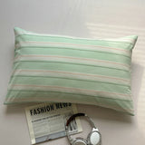 SHOPMOCHO 100 Cotton Pillowcase 2 PCS Colorful Stripe Pillow Case Bedding Black Pillow Cover Envelope Pillow Case Cover Nordic Sling