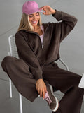 SHOPMOCHO Beautiful Women's Tracksuits with A Zipper and A Hood Trousers Pink Two Piece Set Women Blue Classic Pant Sports Suit for Spring