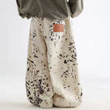 SHOPMOCHO 6410 Children Pants Summer Autumn New Boy's Pants Leopard-print Casual Trousers Loose Girl's Wide-leg Pants
