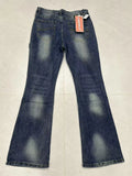 SHOPMOCHO Men's Retro Blue Micro Flared Jeans Street Style Cool Boy Vibe Casual Pants Spring Bottom Male High Waist Denim Y2k Trousers