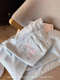 SHOPMOCHO Womens Casual Loose Fit Jeans Relaxed Trousers High Waist Wide Leg Light Wash Embroidered Plus Size Comfort Jeans Women's jeans