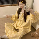SHOPMOCHO Women's Sweet Print Pajamas Set Long Sleeve Top And Trousers 2 Piece Sleepwear Autumn Casual Loose Lace Loungewear