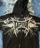 Shopmocho American Two-Sided Hoodie Sweatshirt Women Hip Hop Harajuku Sweatshirts Zipper Hoodie Oversized Streetwear Jacket Y2k Clothes
