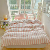 SHOPMOCHO Ins Bedding Set with Pillowcase bed sheet Single Full Size Bed Linen Duvet Cover Set Queen/King Double Comforter Cover