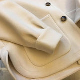 Shopmocho Plus Size Large Size Autumn Winter Women's Jacket with Hood Patchwork Fake Two-Piece Loose Coat Stylish And Elegant Outerwear
