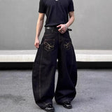 SHOPMOCHO 2025 Summer New Men's Y2k Pocket Decoration Jeans Harajuku Retro Fashion Trend Street Hip-Hop Casual Loose Niche Men's Bottoms