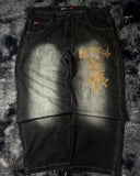 SHOPMOCHO Y2K American Southpole Hip-hop Oversized Jeans Mens Retro Skateboard Boy Wide-leg Pants Gothic Graffiti Couple Wide Pants