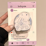 Shopmocho Cute Cartoon Rabbit Quicksand for Magsafe Griptok Holder Phone Finger Ring Stand Support for IPhone 15 Girl Bracket