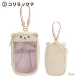 Shopmocho Rilakkuma Korilakkuma Clutch Bag Key Chain Couple Anime Relax Bear PU Coin Purse Pendant Jewelry Storage Key Wallet Kids Gift