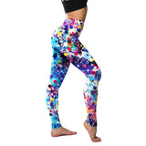 Shopmocho 2Pack Stretchy Women's Colorful Printing Leggings Elastic Tight Cropped Pants