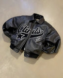 SHOPMOCHO Jackets Y2K Coats Mens Hip Hop Leather Retro Embroidery Jacket Motorcycle Wear Leather Zipper Jacket Coat Streetwear
