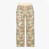 SHOPMOCHO Fashion Trend Y2k Sportswear Two Piece Set Women Hip Hop Punk Camo Short Waist Slim Zipper Hoodie Casual High Waist Sports Pants