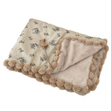 SHOPMOCHO Warm Winter Baby Blanket Pompom Blush Sprigs and Blooms Minky Blanket Floral Baby Blanket Quilt Bedding Cover 90*130cm
