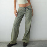 Shopmocho Women Wide Leg Jeans Casual High Waist Baggy Boyfriend Denim Pants Y2K Straight Streetwear Jeans Mom Jeans Trousers
