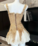 SHOPMOCHO-Women Bubble Mini Skirt Summer Balloon Skirt Vintage Hottie High Waist Puffy Short Skirt for Vacation Streetwear Aesthetic Cloth