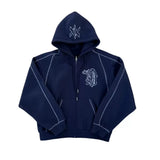 SHOPMOCHO American Y2K Casual Zipper Hoodie Sweatpant Two Piece Set HipHop Oversized Embroidery Sweatshirts Men Women Casual Pants