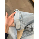 SHOPMOCHO Women's Light Wash Baggy Jeans 2026 Summer New American High Street Loose Wide Leg Petite Floor-Length Casual Denim Pants