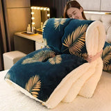 SHOPMOCHO Plaid Super Thick Warm Spring Blankets for Winter Autumn Milk Fleece Thicken Warmth Sleeping Blanket Soft Fluffy Comforter Quilt