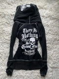 SHOPMOCHO Y2k Harajuku Retro Leopard Black Sportswear Hip Hop Slim Fit Spicy Girl Retro Multi Functional Hoodie Gothic Punk Zipper Hoodie