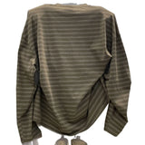Shopmocho Loose Long Sleeve Striped T-Shirt Women's Fashionable Retro Korean Style Casual Top Thin Medium Length Lazy Style T-Shirt