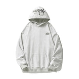 SHOPMOCHO 400G Heavy Thick Letter Embroidered Hoodies for Men's Autumn Winter Style American Trendy Couple Loose Hoodie Coat