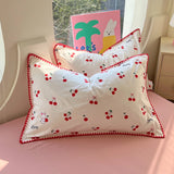 SHOPMOCHO 2025 New Lace Single Item Quilt Cover Skin-friendly Cotton Korean Version French Shell Quilt Cover Two People Use Bedding