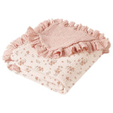SHOPMOCHO Ruffle Baby Blanket Cotton Swaddle Newborn Wrap Flower Muslin Receive Blankets Stroller Cover