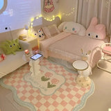 SHOPMOCHO Cute Shaped Flower Bedroom Bedside Mat Home Girly Living Room Coffee Table Rugs Cloakroom Leisure Area Carpets Ковер Tapis 러그