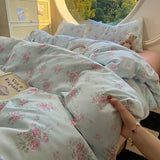 SHOPMOCHO Floral Style Duvet Cover Soft Quilt Cover Single/Double/Queen Size Comforter Covers Girls Room Bedding (Pillowcase Need Order)