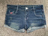 SHOPMOCHO-Summer Korean Sexy Low Waist Women Denim Shorts American Lady Y2K Elastic Slim Fit Hot Pants Female Embroidery Wrapping Jeans