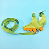 SHOPMOCHO Soft Cartoon Ferret Vest Harness Adjustable Flannel Hamster Chest Strap Dragon Design with Bell Ferret Traction Rope Training