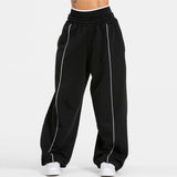Shopmocho Loose Yoga Trousers Fashion Casual Straight Wide Leg Sports Pants Gym Sweatpants Elastic High Waist Fitness Running Yoga Pants