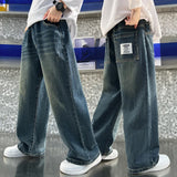SHOPMOCHO Spring Autumn Kids Casual Jeans for Big Boy Child Fashion Vintage Trousers Cotton Sweatpants Teenage Baby Boys Clothes Jeans
