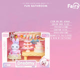 SHOPMOCHO Little Rabbit Bedroom kitchen outdoor gamesLovely Scene Play Toys Simulation Modelling Children Birthday Easter Gift