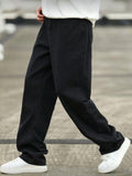 SHOPMOCHO Men's Wide Leg Jeans - Oversized Straight Fit Denim Pants with Casual Drop Crotch
