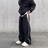 Shopmocho Y2K Vintage Fashion Loose Pant 2025 Casual Street Hip Hop Baggy Pants High Waist Wide Leg Trousers Solid Joggers Women Clothes