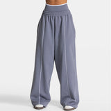 Shopmocho Loose Yoga Trousers Fashion Casual Straight Wide Leg Sports Pants Gym Sweatpants Elastic High Waist Fitness Running Yoga Pants
