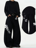 SHOPMOCHO High Streets Spring Summer Men's Jeans American Baggy Wide Leg Curved Knife Denim Pants Loose Solid Color Male Trendy Trousers
