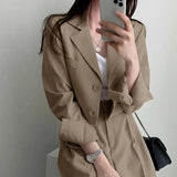 SHOPMOCHO Suit Coat 2 Piece Set Women Blazer Jacket Straight Pants Ensemble Single Breasted Turn Down Collar Trousers Office Lady Outfits