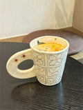Shopmocho Splashing ink, hand pinching ceramic coffee cup