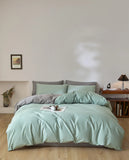 SHOPMOCHO 3pcs 100% Egyptian Cotton Duvet Cover Set 1pc Duvet Cover and 2pcs Pillowcases 150*200/220*220cm Single/double Queen King Size