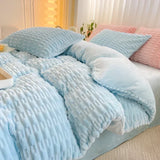 Shopmocho New Rabbit Velvet Milk Single Product Quilt Cover Thickened Warm Solid Duvet  Bedding for Double Use in Autumn/ Winter  220x240