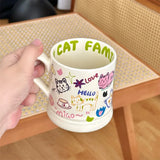 Shopmocho Childhood Graffiti Butterfly Cream Ceramic Mug