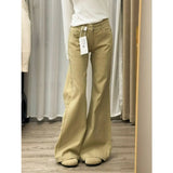 SHOPMOCHO Ladies Jeans Flare Trousers Leisure Slimming Vintage Inspired Autumn  High Waist Bell  Women's pants Flared jeans jeans y2k