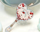 SHOPMOCHO Flower Knows Butterfly Cloud Shoulder Holding Mirror Holding National Style Classical Princess Mirror