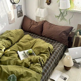 SHOPMOCHO Classic Duvet Cover Set with Pillowcases Flat Sheet Nordic Style No Comforter 2025 New Bedding Kit Double Twin Size Bed Linens