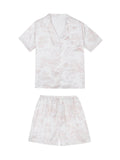 SHOPMOCHO Women's 2pcs Cute Print Short Sleeve Button Top and Shorts Pink Sleepwear Soft Comfy Homewear Casual Loungewear Pajama Set